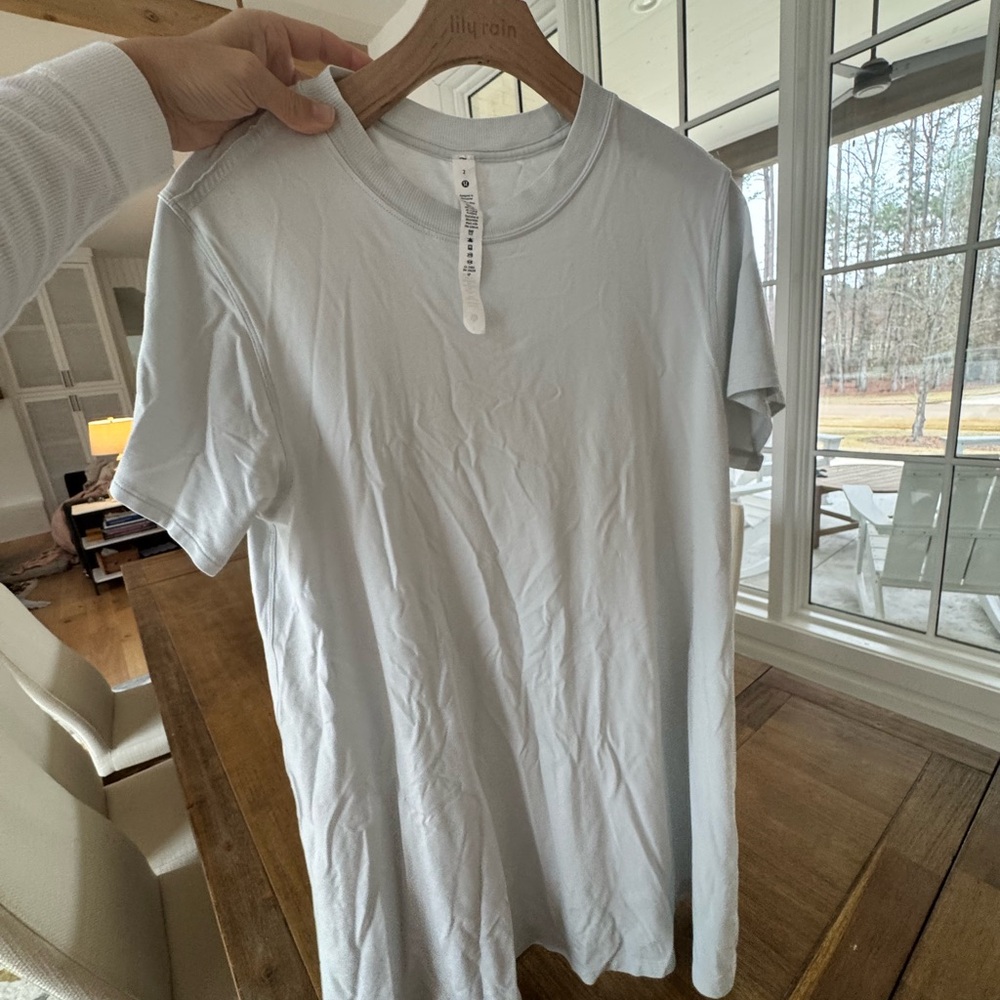 Lululemon light blue thin tshirt dress/tunic